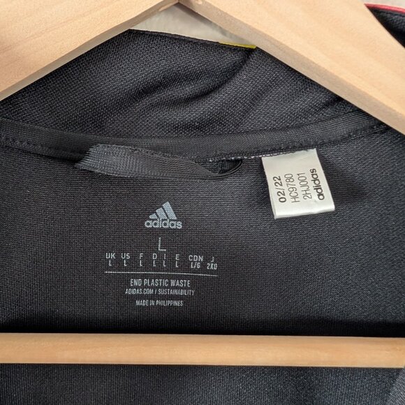 Adidas x Kris Andrew Small Black & Rainbow Tiro Track Jacket Pride L Small Hole - Picture 11 of 12